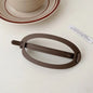 New Frosted Oval Hair Clip - Elegant Women's Hair Accessory