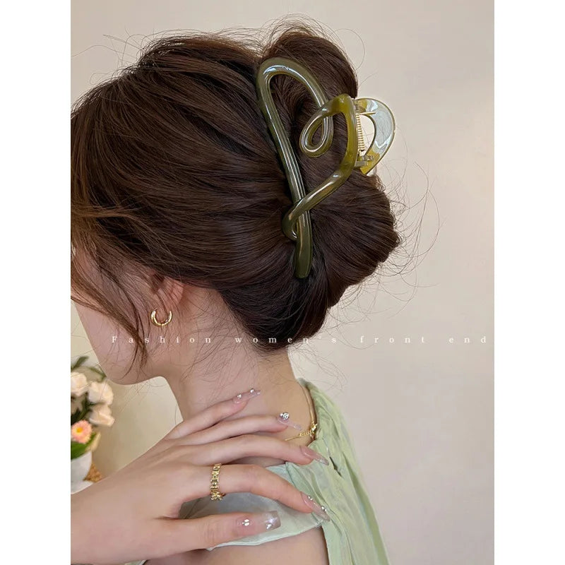 Large Heart Hair Claw Clip for Women and Girls