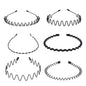 6pcs Set Unisex Wavy Metal Headbands